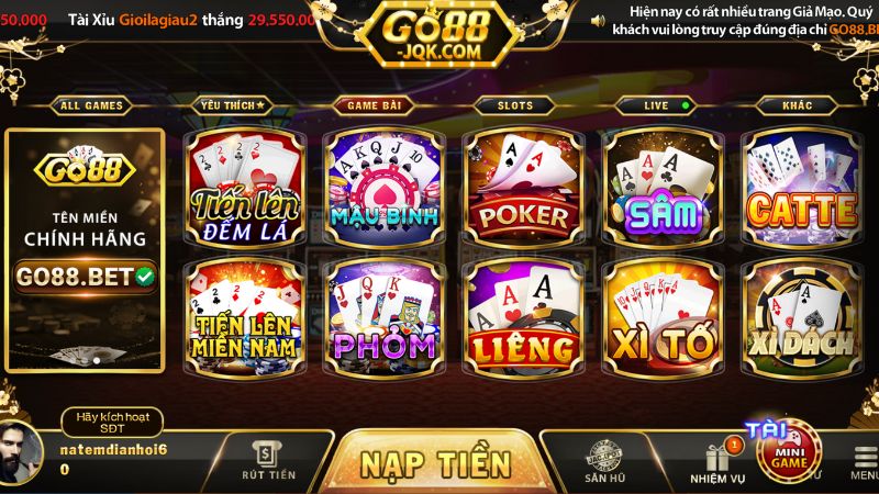 Đa dạng thể loại game bài đổi thưởng uy tín tại Go88 Đa dạng thể loại game bài đổi thưởng uy tín tại Go88