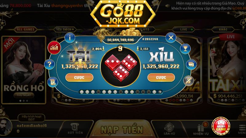 Giới thiệu về sân chơi tài xỉu Go88