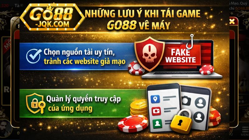 Những lưu ý khi tải game Go88 về máy